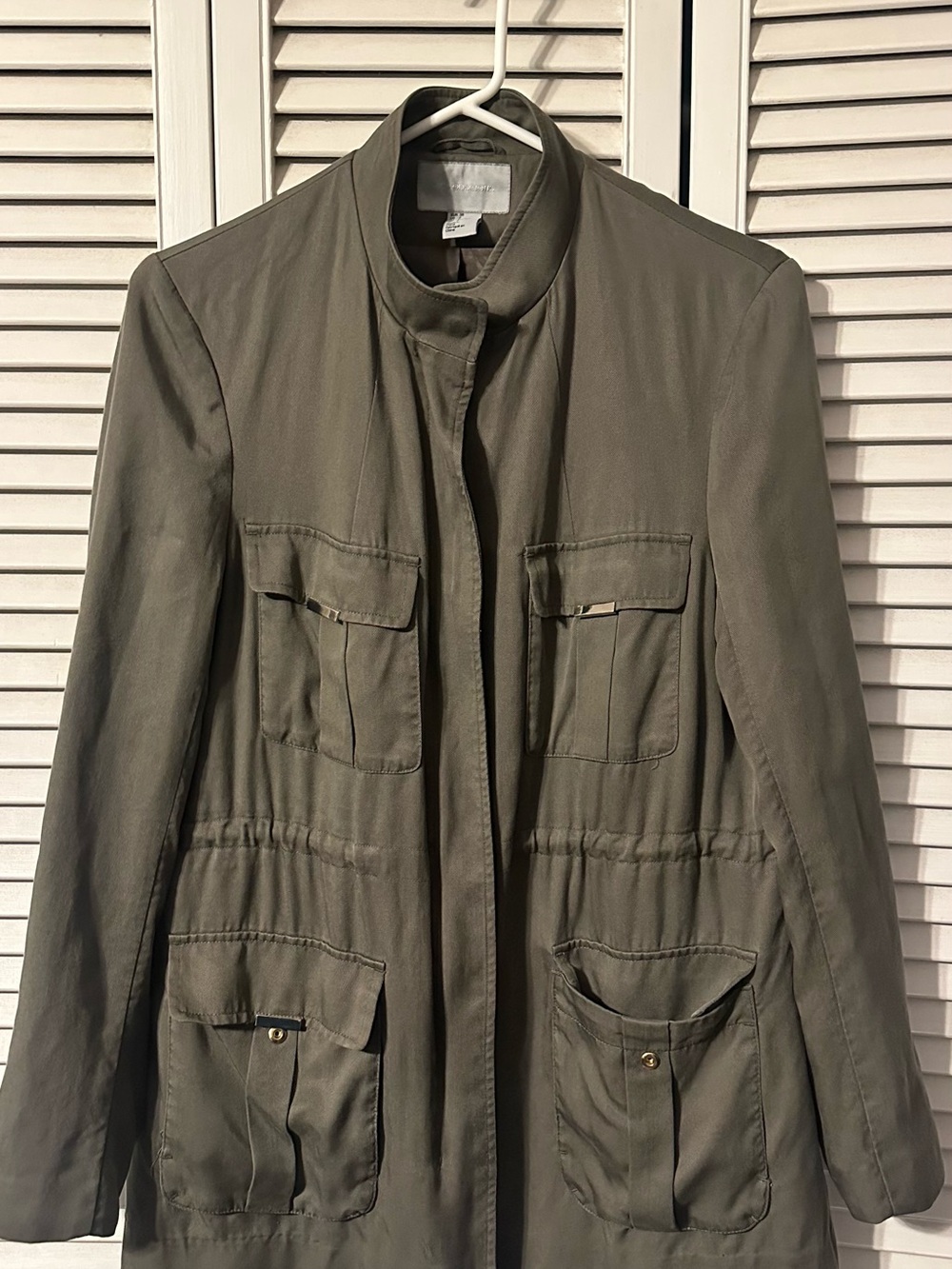 H&M Olive Utility Jacket with Front Pockets
